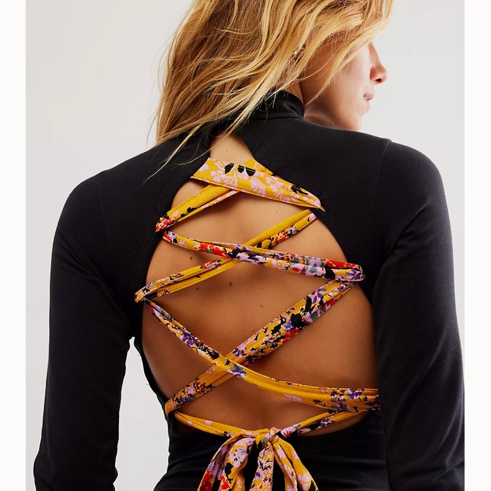 Free people straps in the back bodysuit